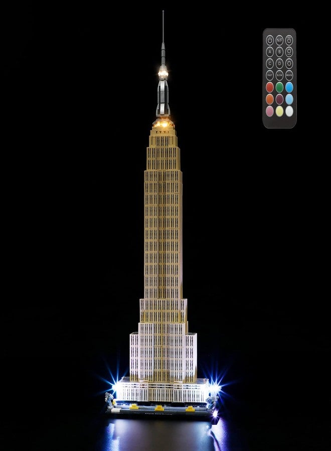 GEAMENT LED Light Kit (Remote Control) Compatible with Lego Empire State Building - Lighting Set for Architecture 21046 (Model Set Not Included) - Image 1